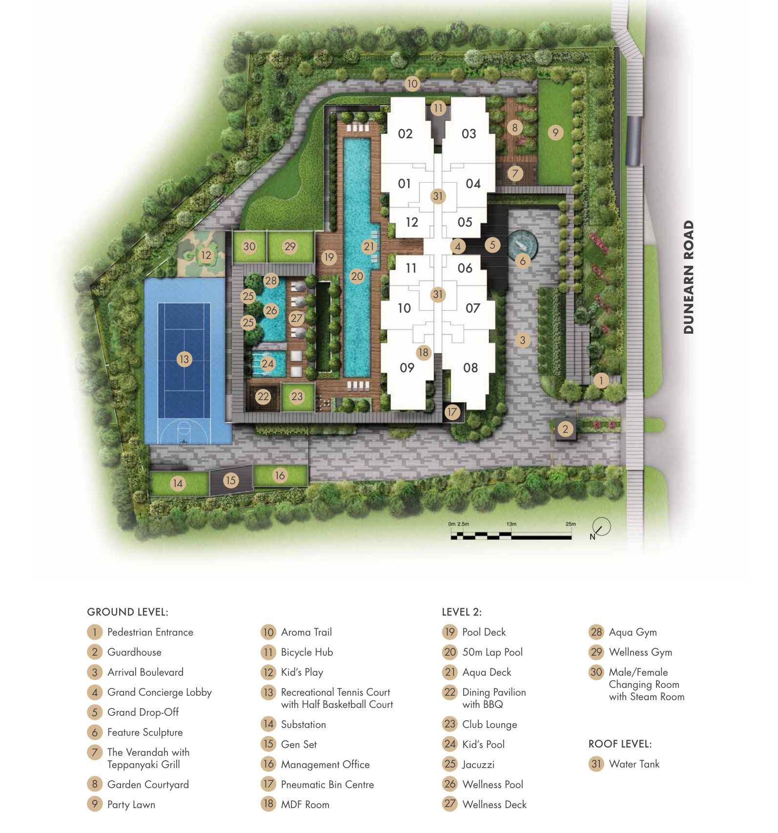 Site plan and facilities list